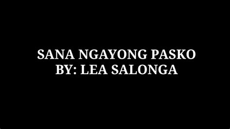 Sana Ngayong Pasko with Lyrics - YouTube