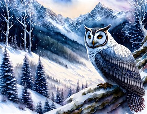 Owl in Winter by Xandaclaus on DeviantArt