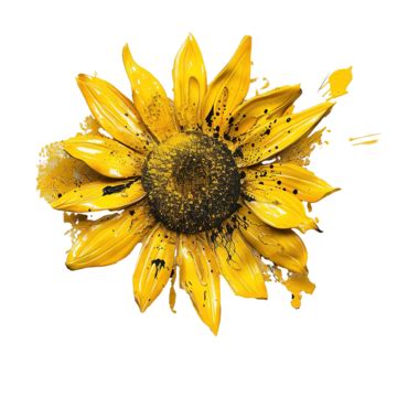 Graffiti Sunflower With Yellow Spray Paint, Graffiti, Sunflower, Spray PNG Transparent Image and ...