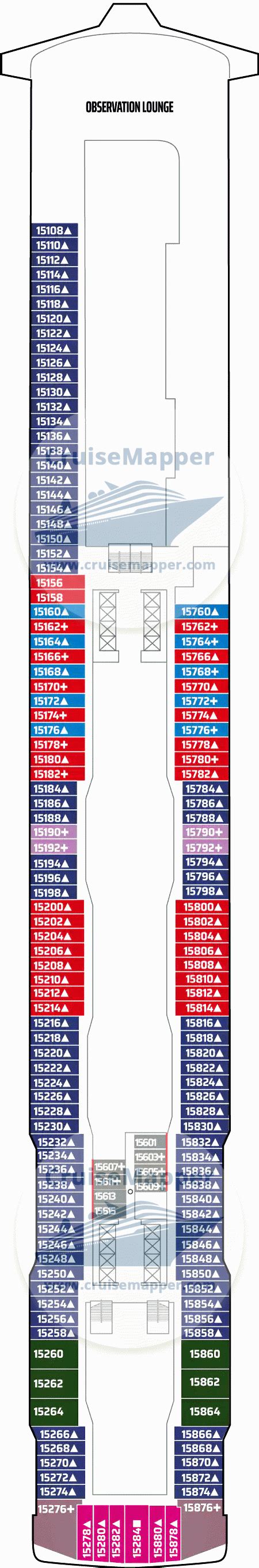 Norwegian Encore deck 15 plan | CruiseMapper