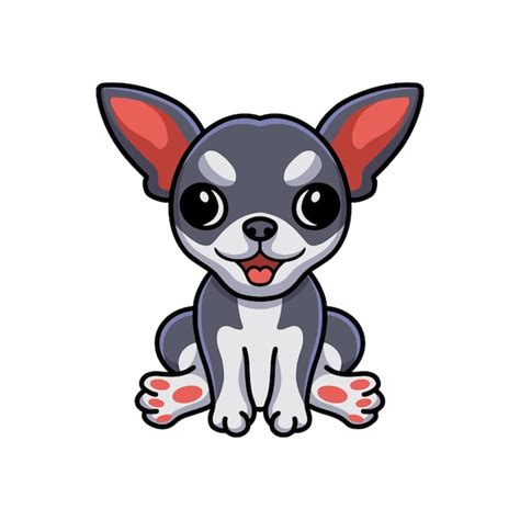 Premium Vector | Cute chihuahua dog cartoon sitting