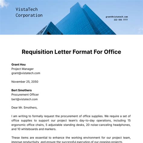 FREE Requisition Letter Templates & Examples - Edit Online & Download | Template.net