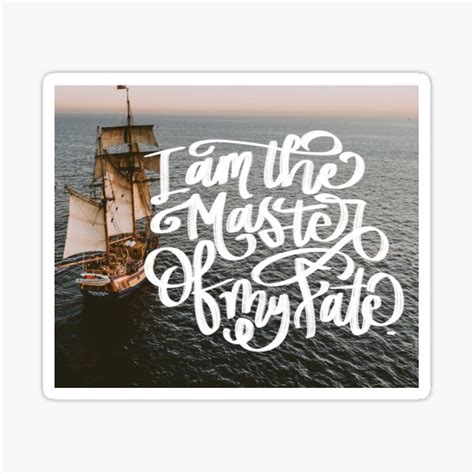 "Master of My Fate" Sticker for Sale by quilltreefox | Redbubble