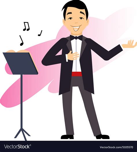 Male opera singer Royalty Free Vector Image - VectorStock