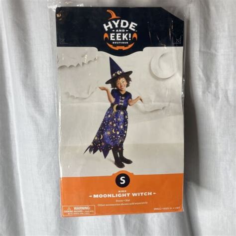 Kids Navy Moonlight Witch Halloween Costume with Hat Small 4-6 Wizard Dress Up | eBay