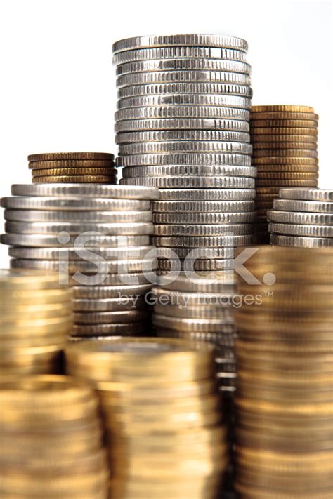 Stacks Of Silver And Gold Coins Stock Photo | Royalty-Free | FreeImages