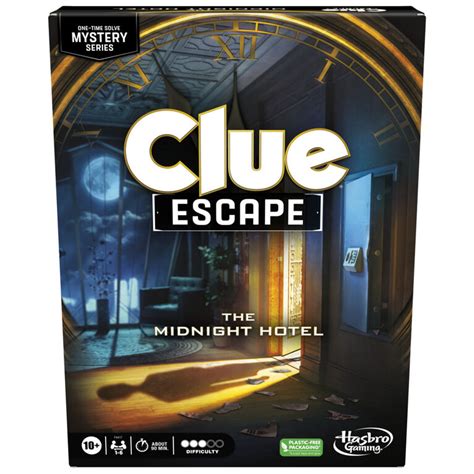 Clue Escape: The Midnight Hotel Board Game, 1-Time Solve Escape Room ...