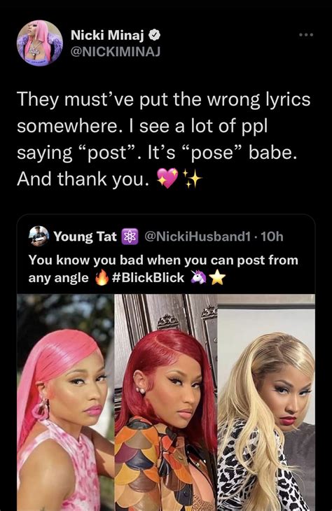 Nicki Minaj on Twitter: "Y’all I- 🤔😒 https://t.co/phXVJpYWcw" / Twitter