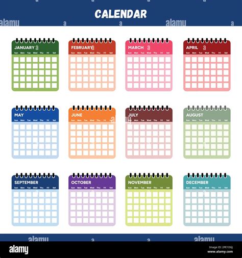 Year Calendar design Stock Vector Image & Art - Alamy