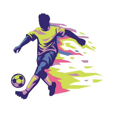 Colorful Illustration vector of Soccer Football Player 23232219 Vector ...