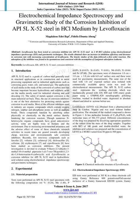 (PDF) Electrochemical Impedance Spectroscopy and Gravimetric Study of the Corrosion Inhibition ...