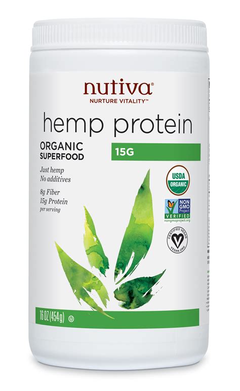 Nutiva Organic Hemp Protein Powder, Unflavored, 15g Protein, 1.0lb, 16.0oz - Walmart.com