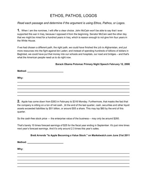 Ethos Pathos Logos Worksheet – Zip Worksheet