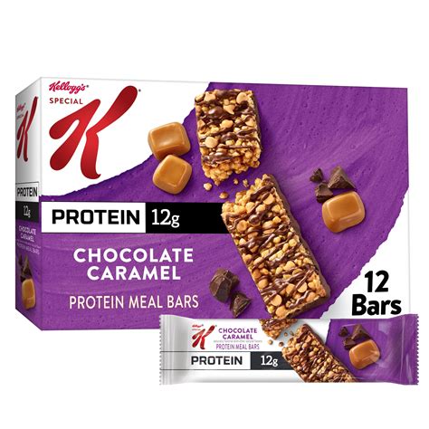 Kellogg's Special K Protein Bars, Meal Replacement, Protein Snacks, Chocolate Caramel, 19oz Box ...