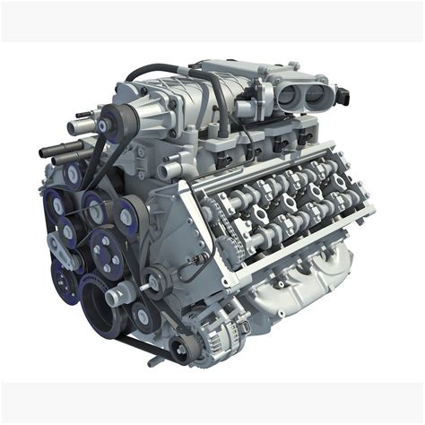 V8 Engine With Interior Parts 3D model - Download Engine on 3DModels.org