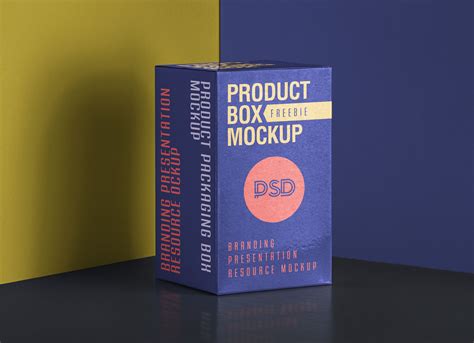 Free Vertical Product Packaging Box Mockup PSD - Good Mockups