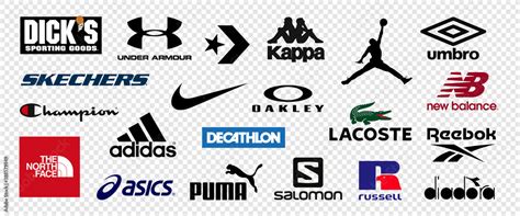 Top 10 logos of popular sportswear brands. Logo Nike, Adidas, Under ...