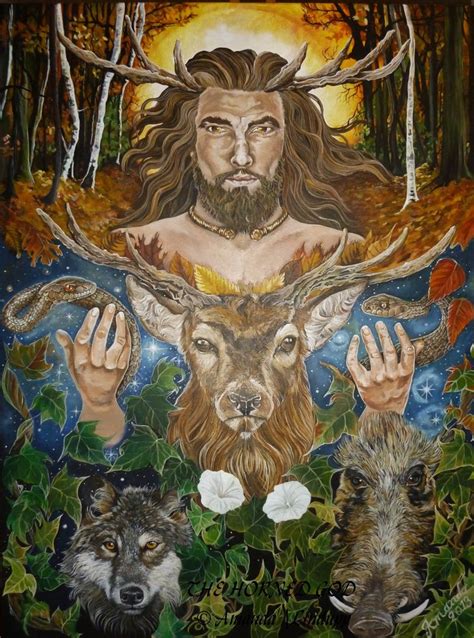 Horned God Mounted Print-sacredpathart | Celtic gods, Pagan gods, Pagan art