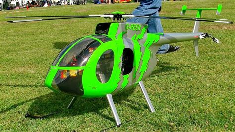 RC SCALE TURBINE MODEL HELICOPTER HUGHES 500E FUNSCALE FLIGHT ...