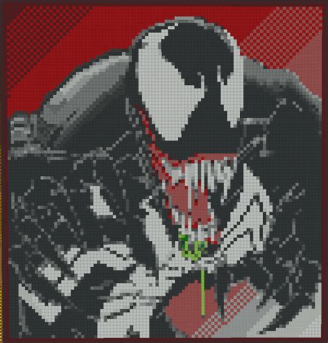 Venom Minecraft pixel art made by FakeUniform | Pixel art, Minecraft ...