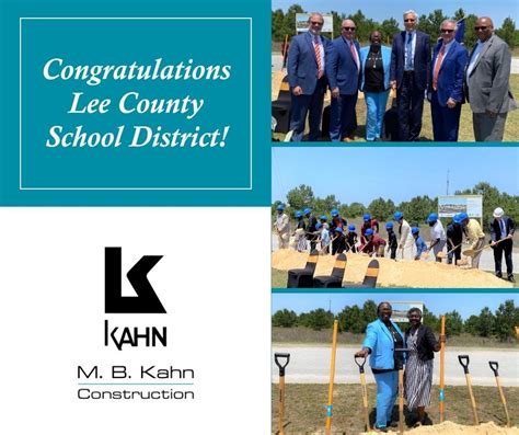 Groundbreaking Celebration for New Elementary School in Lee County - M. B. Kahn Construction