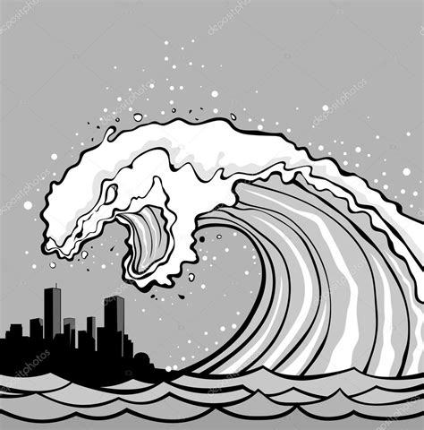 Tsunami monster Stock Vector Image by ©masterOK #5439963