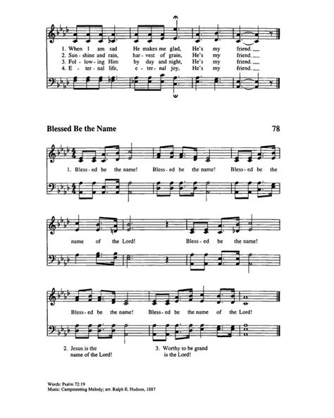 Blessed Be the Name | Hymnary.org