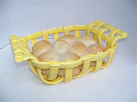 Ceramic basket woven clay bowl with holes bread warmer-baker-aerated ...