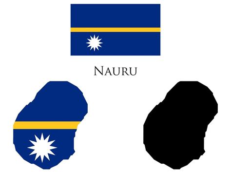 nauru Flag and map illustration vector 21222973 Vector Art at Vecteezy