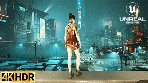 Cyberpunk 2077 RTX Ray Tracing "UNREAL ENGINE 5" Level Graphics! 4k ...