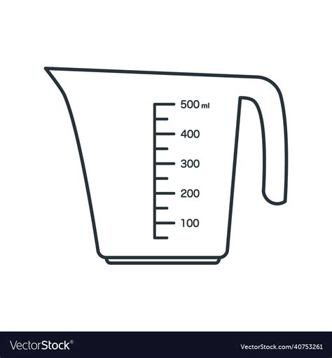 Kitchen measuring cup isolated on a white Vector Image