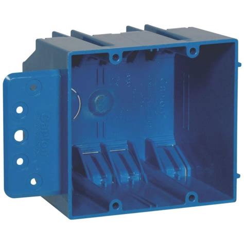 CARLON 2-Gang Blue Plastic Interior New Work Standard Switch/Outlet Wall Electrical Box at Lowes.com