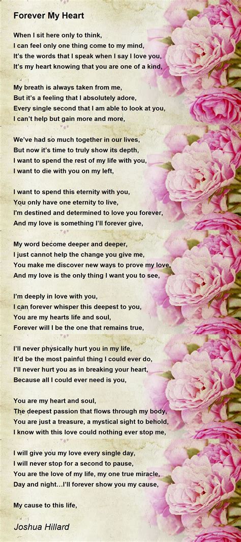 Forever My Heart - Forever My Heart Poem by Joshua Hillard