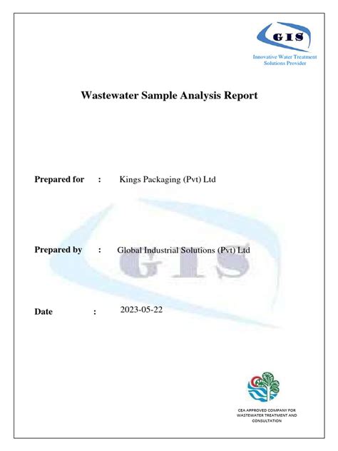 Wastewater Sample Analysis Report | PDF | Water Treatment | Sewage Treatment