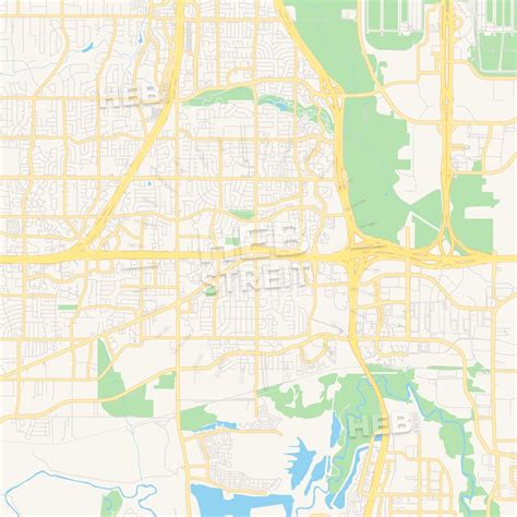 Empty vector map of Euless, Texas, USA | HEBSTREITS Sketches | Map ...