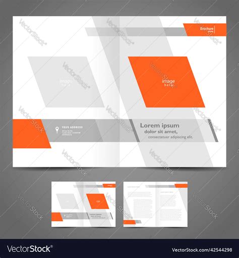 Brochure design booklet template geometric Vector Image