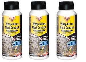 3 Pack Zero In Wasp Nest Killer Destroyer 600g Powder Control Quick ...