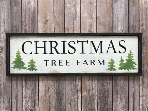 Christmas Tree Farm Sign Rustic Christmas Sign 7H x | Etsy