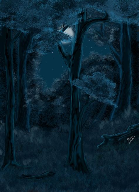 Night forest - speed painting by Pridipdiyoren on DeviantArt