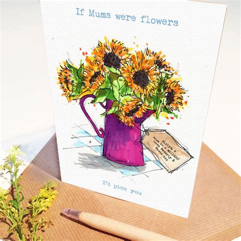 Mothers Day Flowers Card By Homemade House | notonthehighstreet.com