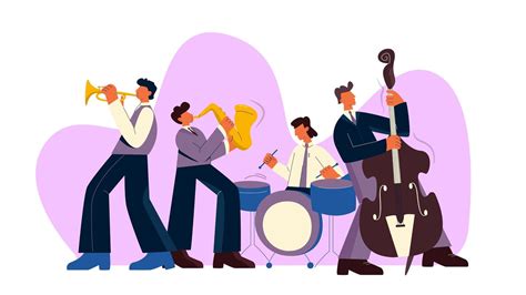 Jazz band playing music 1214876 Vector Art at Vecteezy