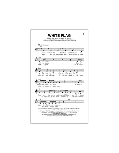 Dido - White Flag sheet music