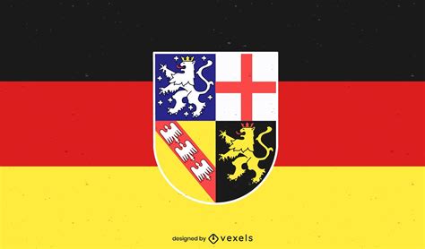 Saarland State Flag Design Vector Download