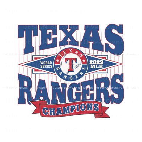 MLB 2023 Texas Rangers World Series Champions SVG File