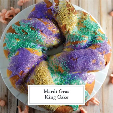 Mardi Gras King Cake - Traditional Cake for Fat Tuesday