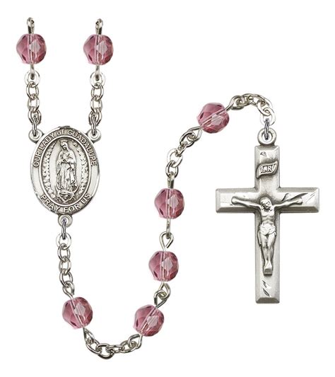 Our Lady of Guadalupe Rosary - Amethyst - R06244