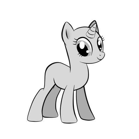 Unicorn pony base female by animepegasus on DeviantArt