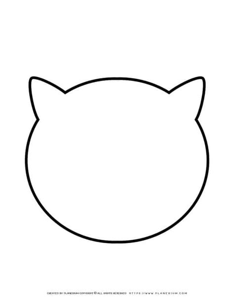 Cat head Outline - FREE Printable Template | Planerium