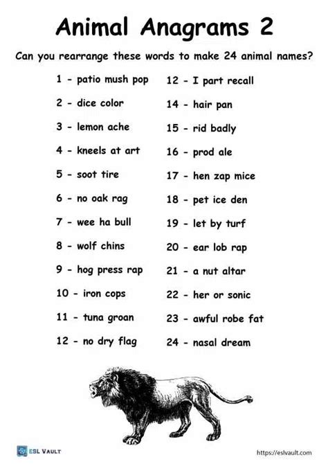 7 printable anagrams puzzles - ESL Vault | Critical thinking activities, Anagram words, Esl