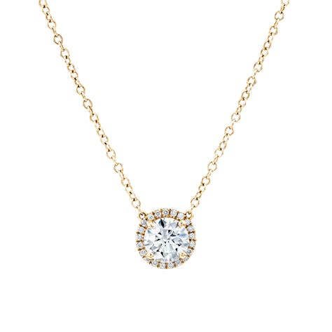 1 Carat Round Brilliant Halo Pendant Lab Grown Diamond Necklace in 2024 | Halo pendant, Sale ...